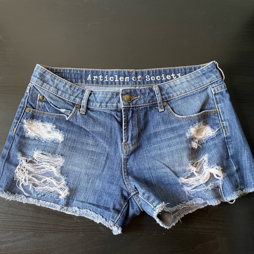 Articles of society ripped jean shorts